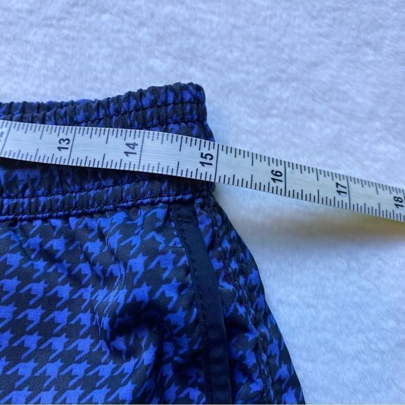 Mr Swim Black And Blue Houndstooth Design Swim Trunks Size Medium - Picture 9 of 11